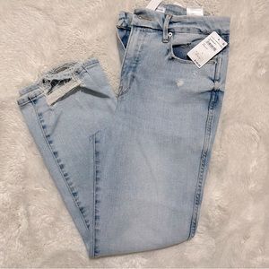 Good American Distressed Light-wash Denim Jeans Size 8/29 NEW